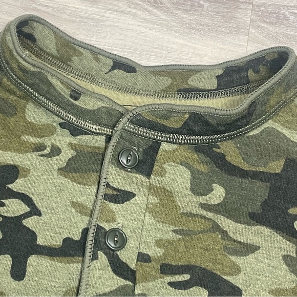 L.L. Bean Green Camouflage Long Sleeve wool blend thermal RARE camo colour way M - Picture 6 of 10